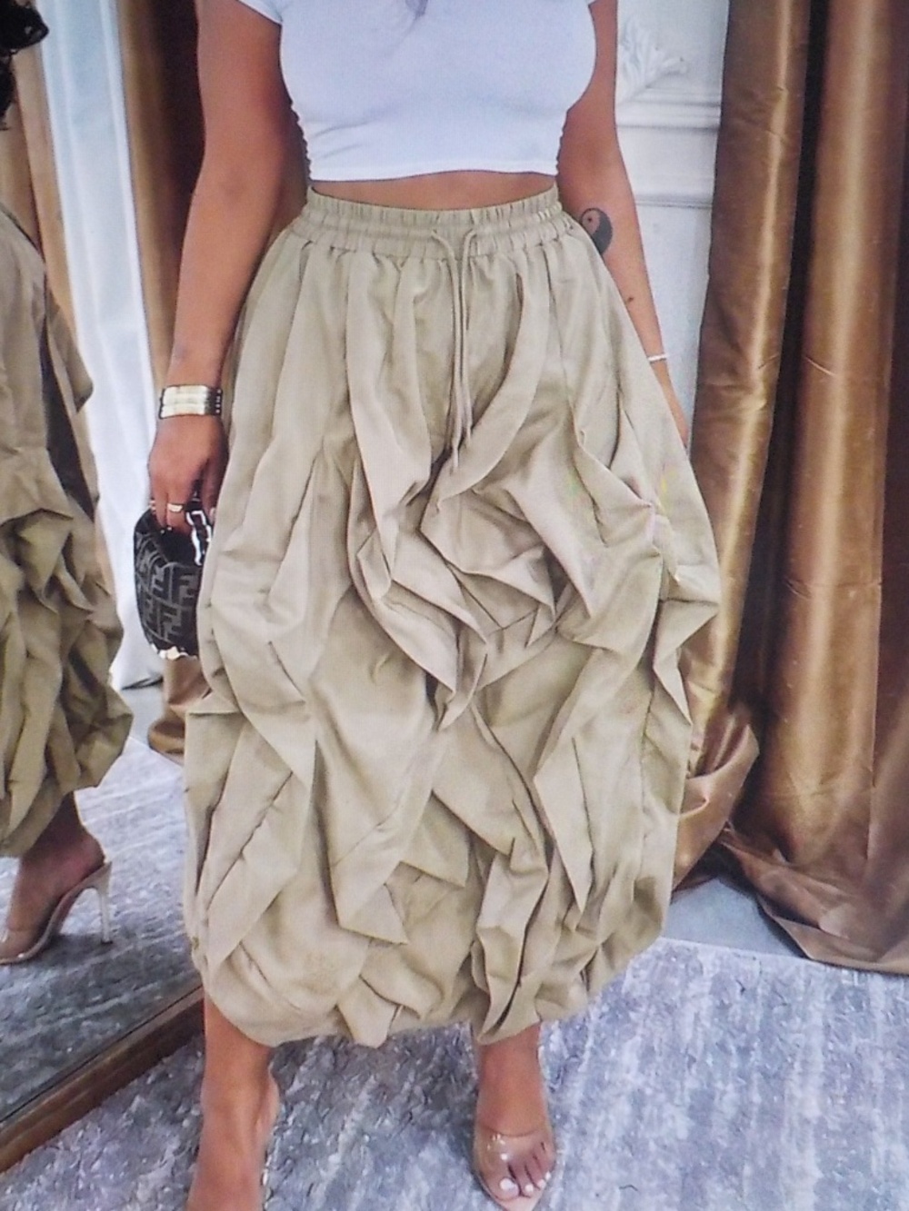 NEW Long Ruffled Skirt